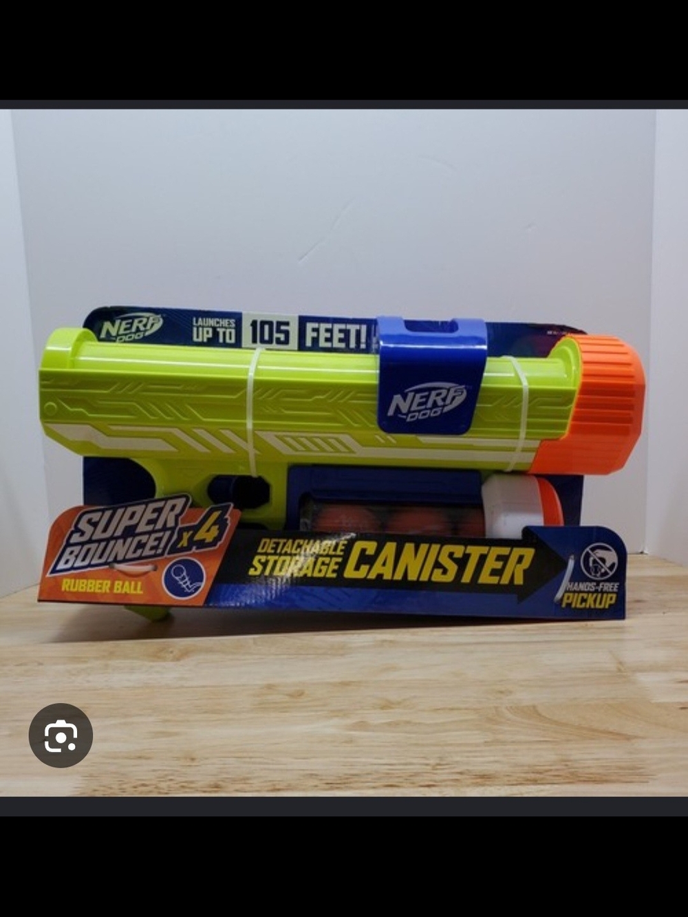 Nerf Dog Lime Green and Orange Canister Launcher